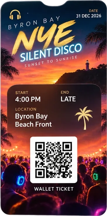 The wallet ticket with its own QR code